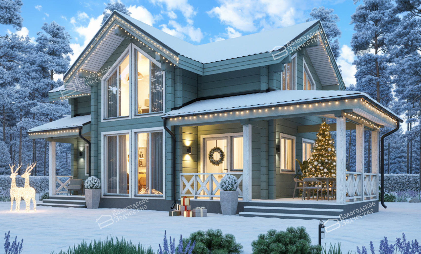 Дом из профилированного бруса VZ-375