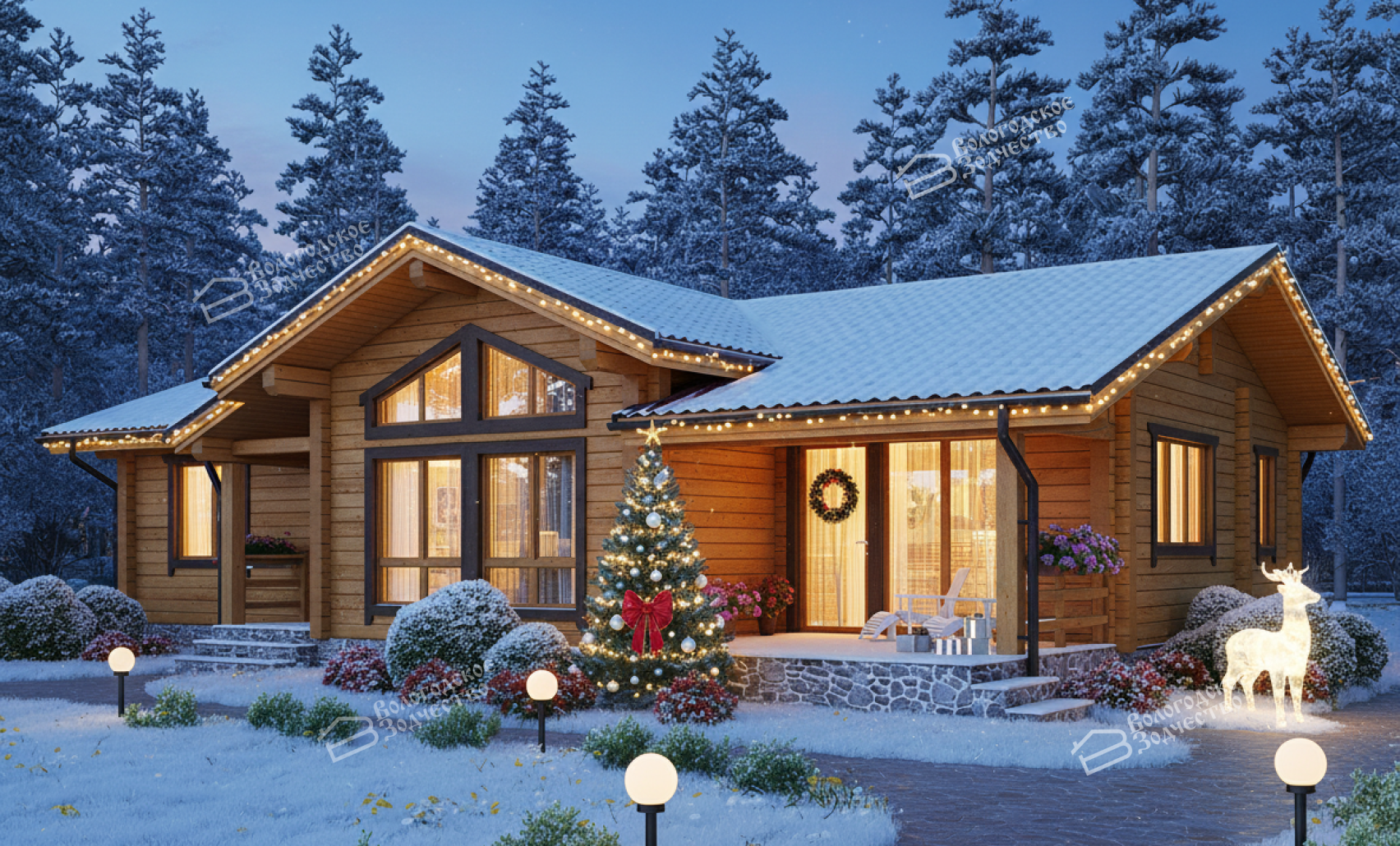 Дом из профилированного бруса VZ-377 