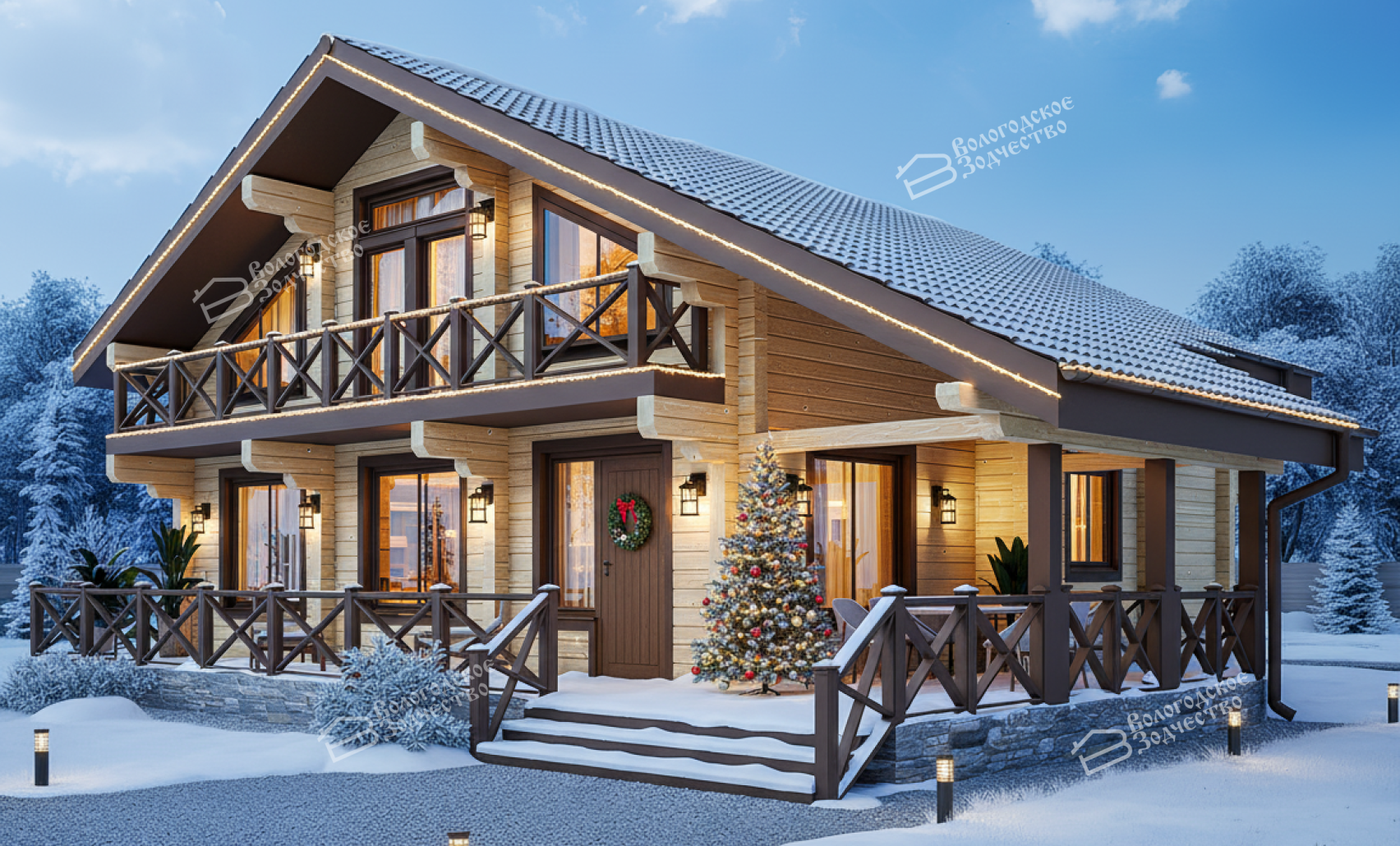 Дом из клееного бруса VZ-378 
