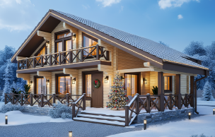 Дом из клееного бруса VZ-378 