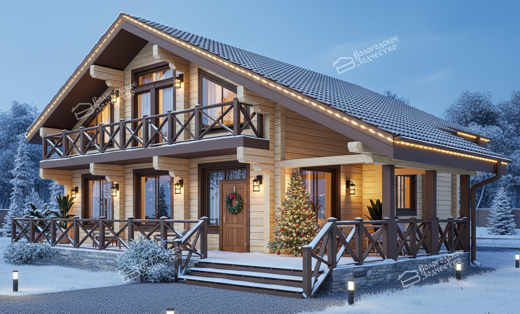 Дом из профилированного бруса VZ-378 