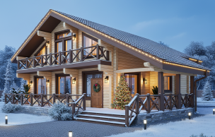 Дом из профилированного бруса VZ-378 