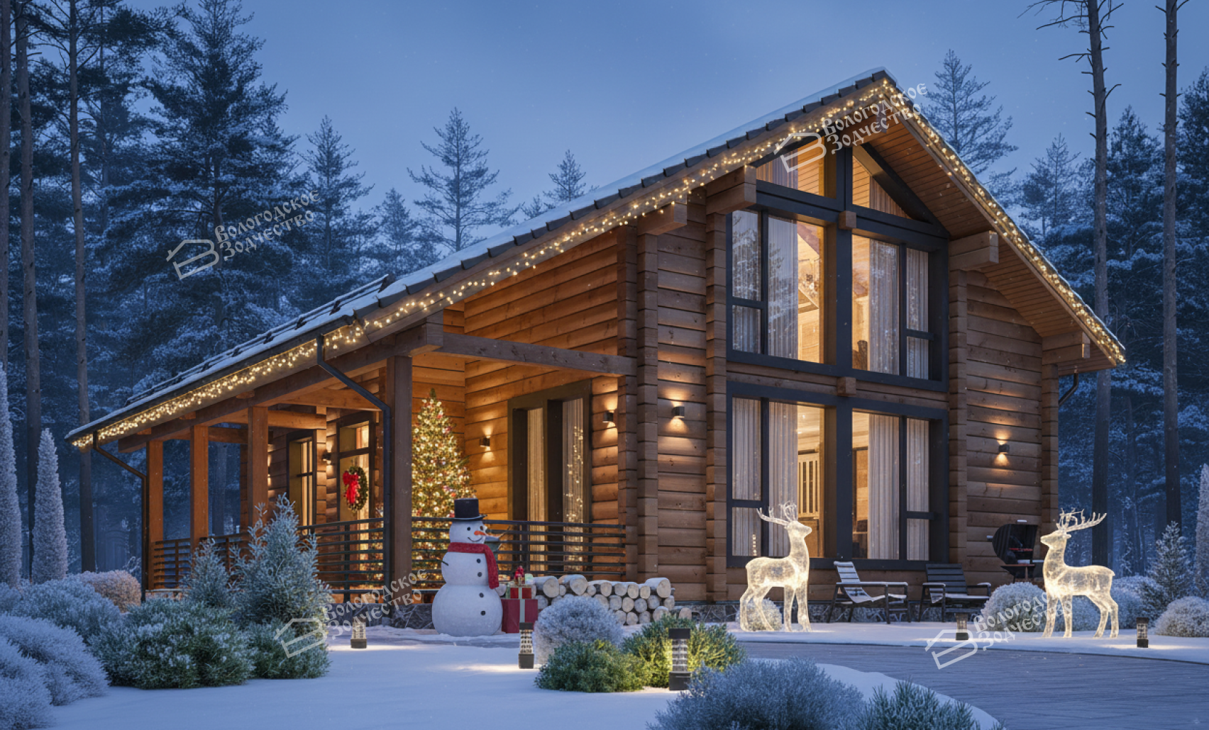 Дом из клееного бруса VZ-380   