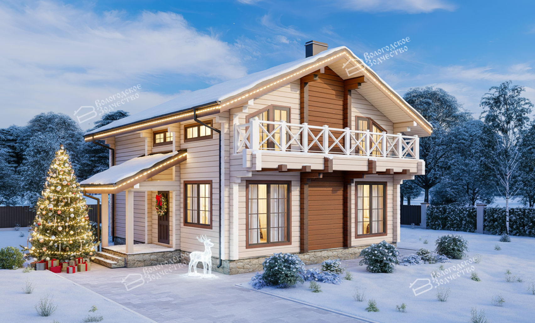Дом из профилированного бруса VZ-382