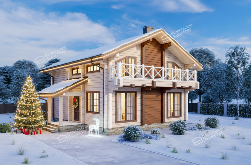 Дом из профилированного бруса VZ-382