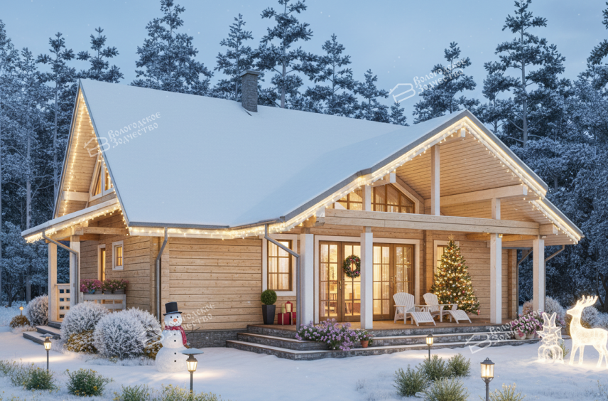 Дом из клееного бруса VZ-388 