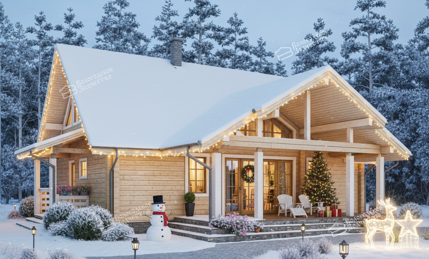 Дом из профилированного бруса VZ-388 