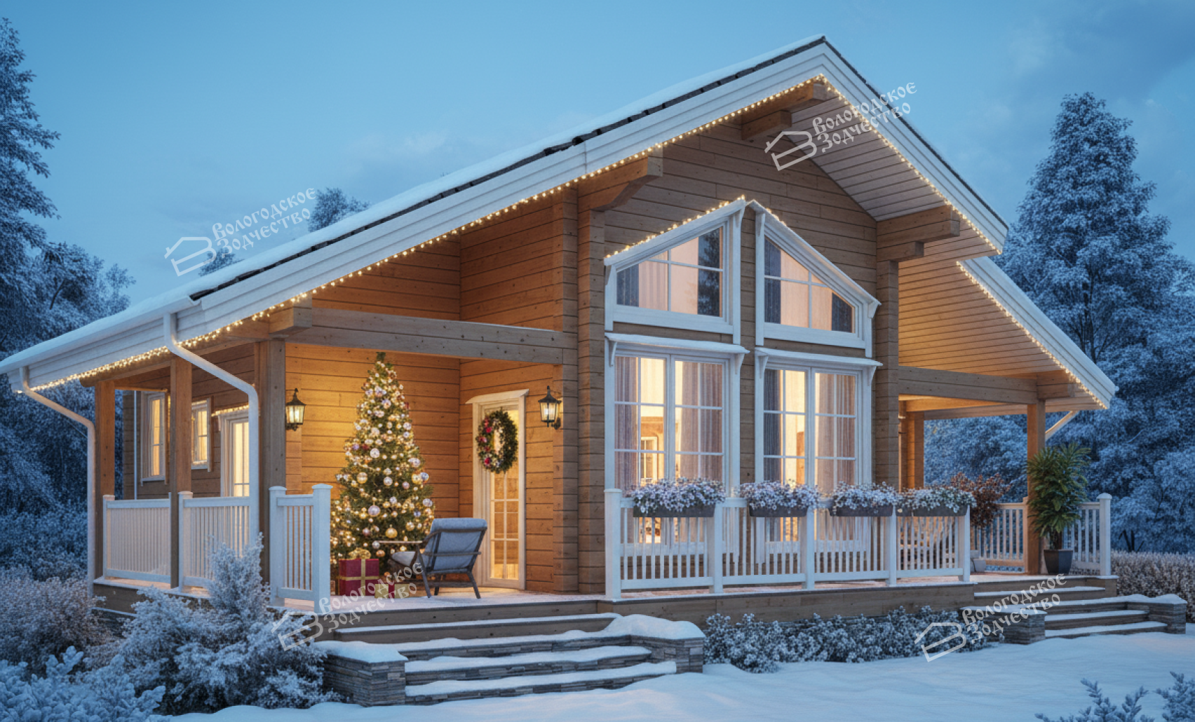 Дом из клееного бруса VZ-390 