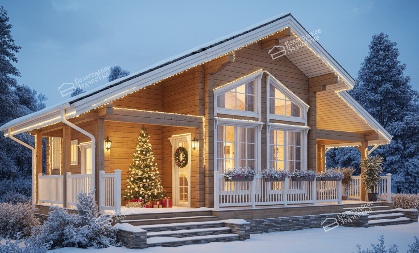 Дом из профилированного бруса VZ-390 