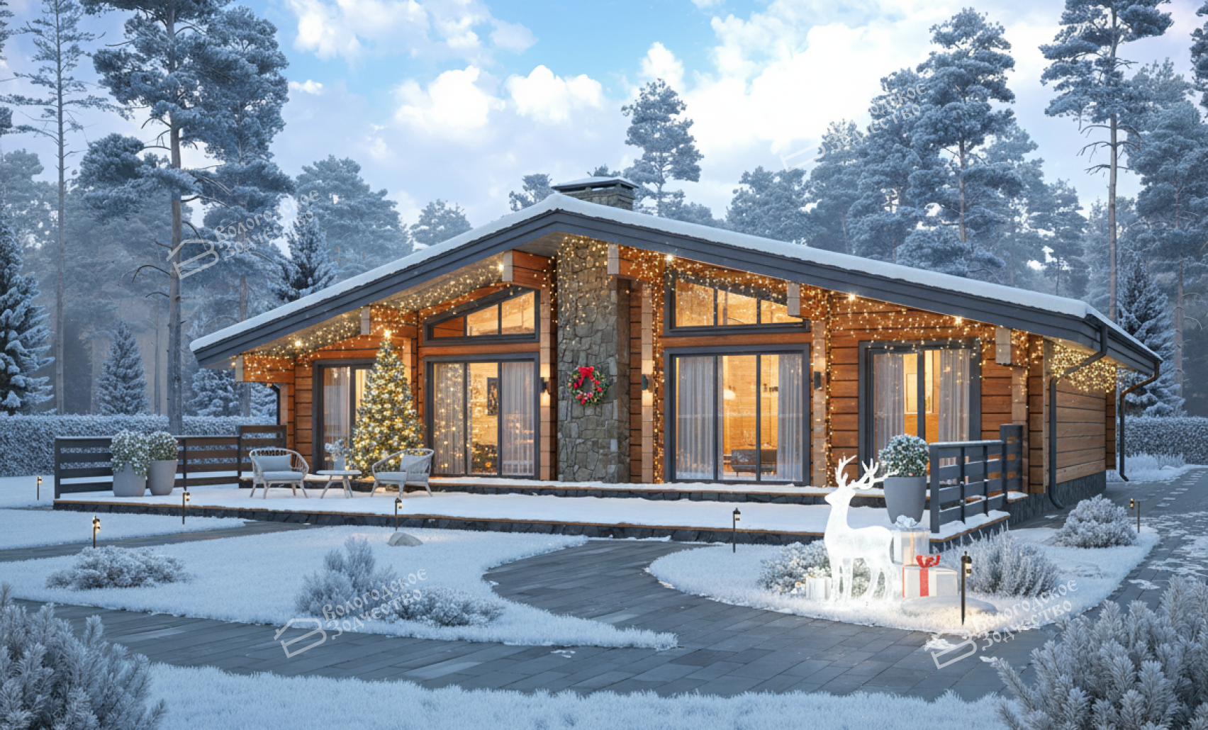 Дом из клееного бруса VZ-430 