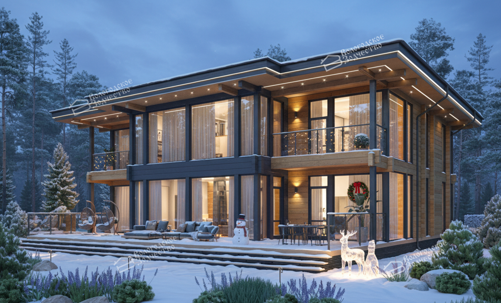 Дом из клееного бруса VZ-472  