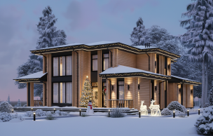 Дом из клееного бруса VZ-474