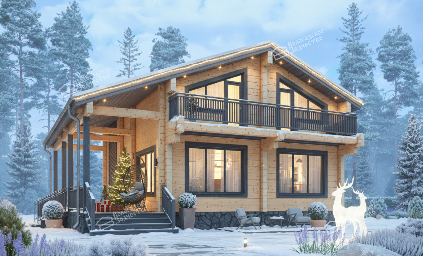 Дом из клееного бруса VZ-493