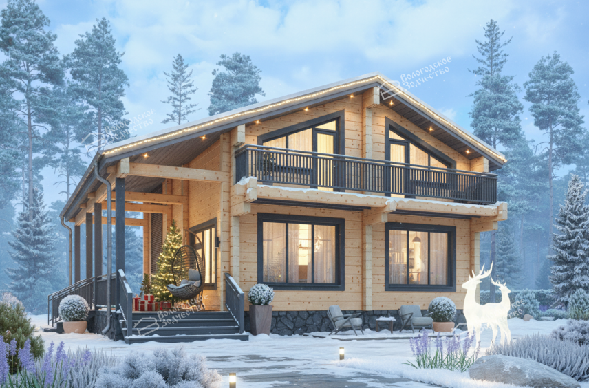 Дом из клееного бруса VZ-493