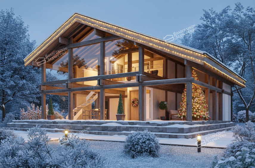 Дом из бруса Фахверк VZ-548