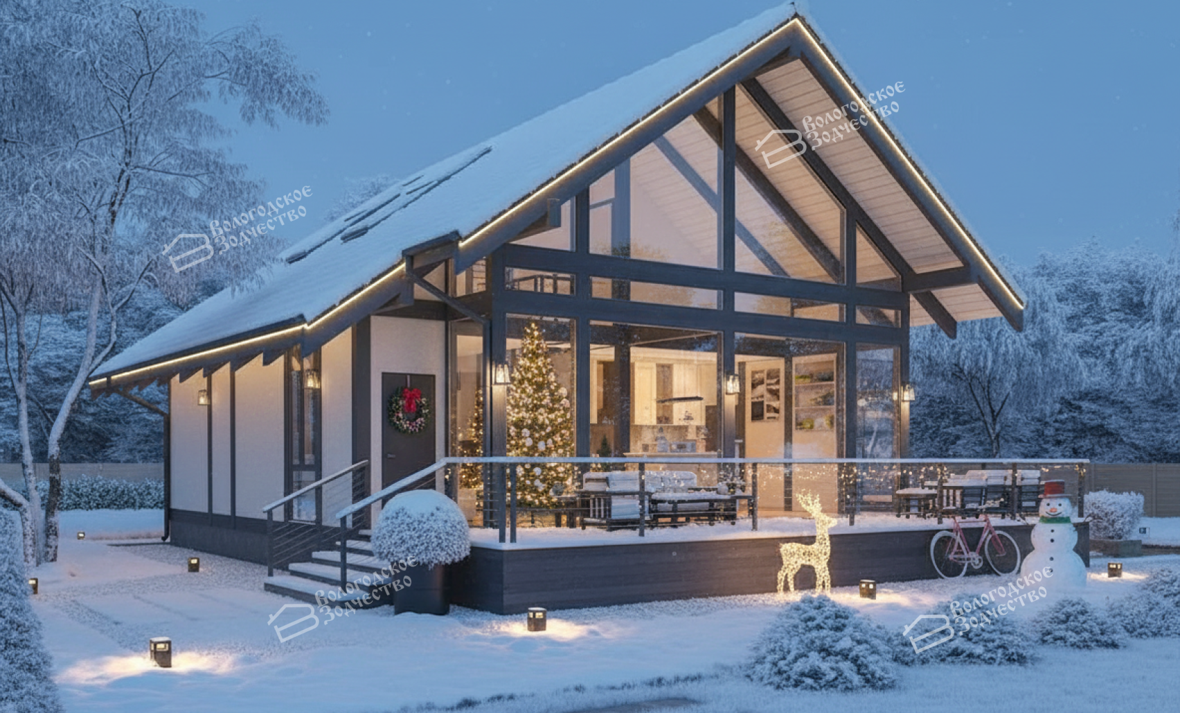 Дом из бруса Фахверк VZ-547