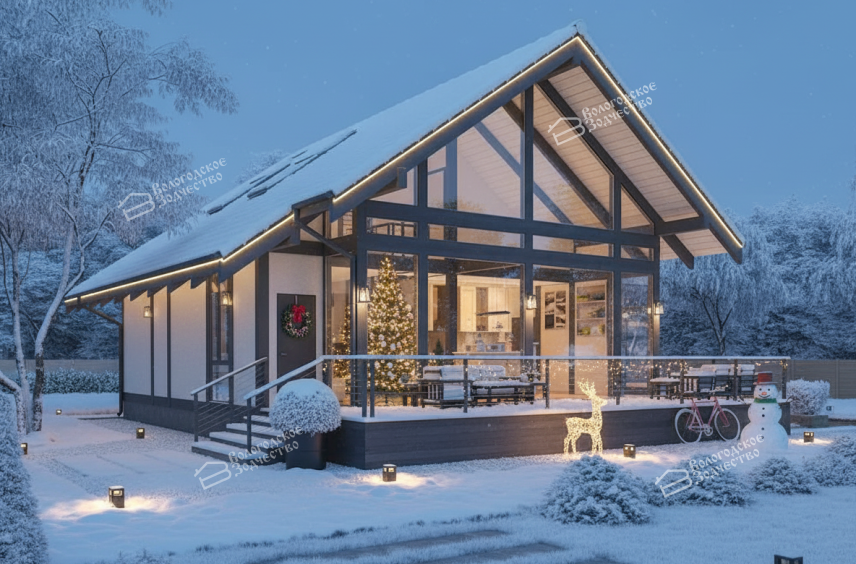 Дом из бруса Фахверк VZ-547