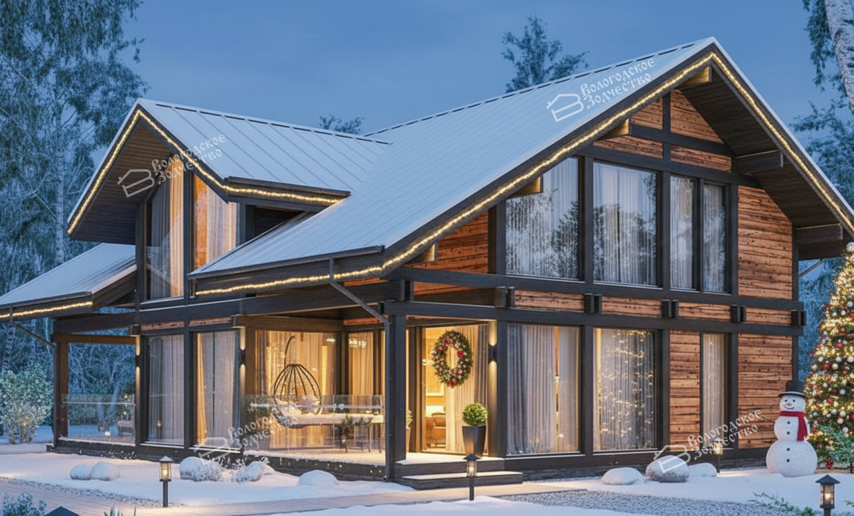 Дом из бруса Фахверк VZ-549