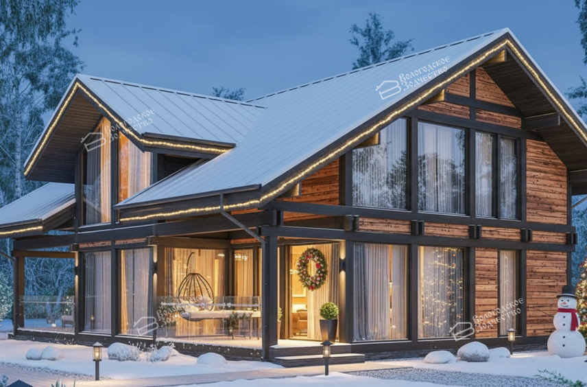 Дом из бруса Фахверк VZ-549