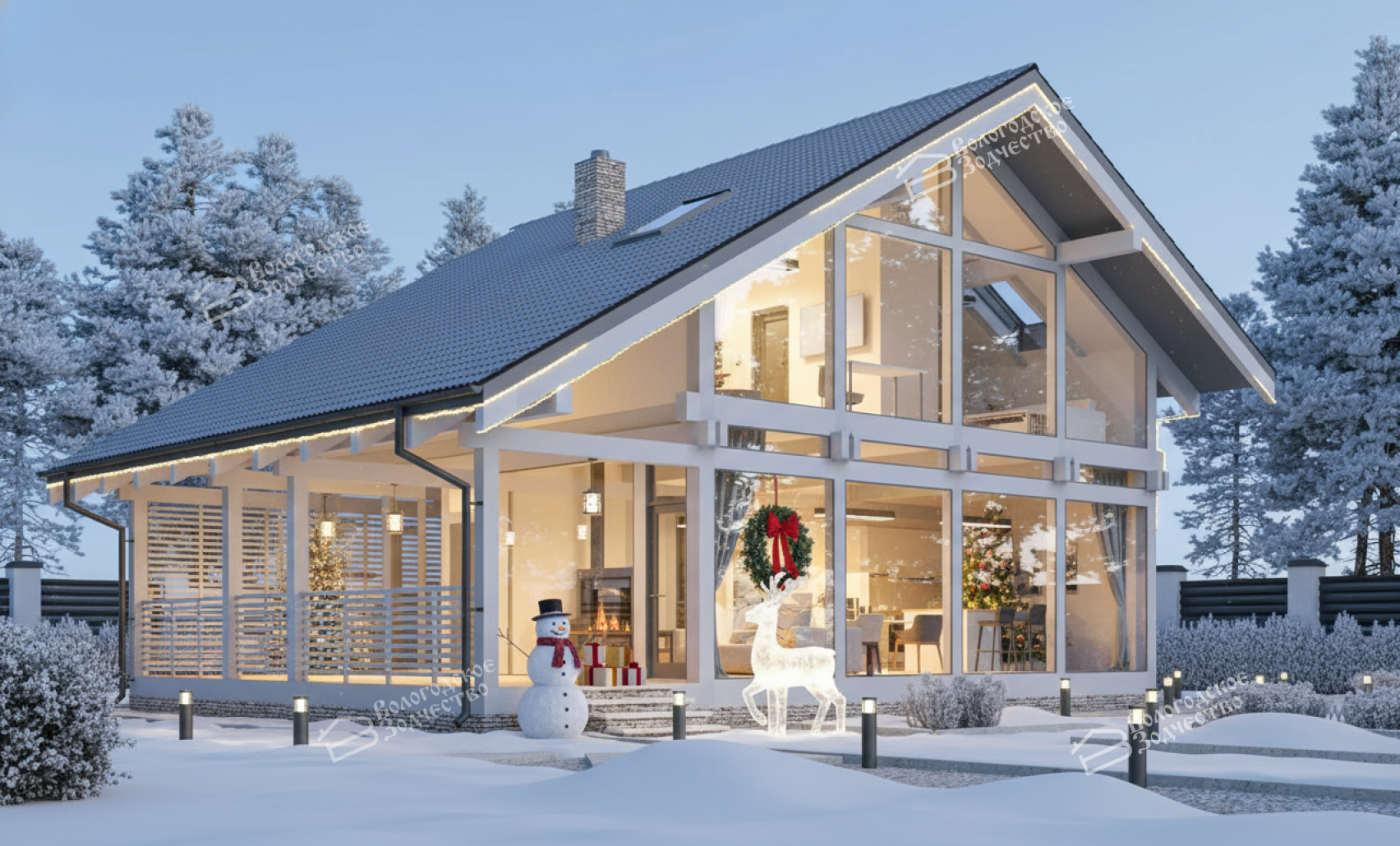 Дом из бруса Фахверк VZ-550