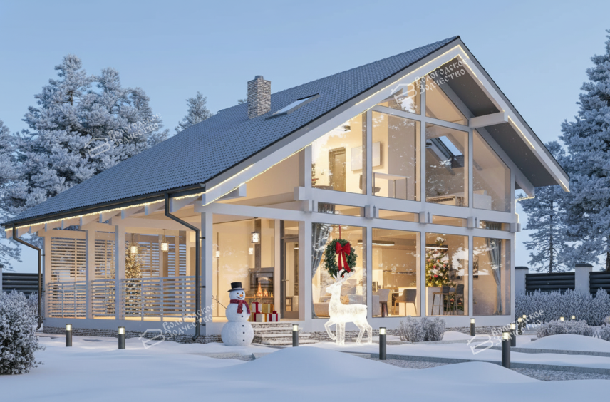 Дом из бруса Фахверк VZ-550