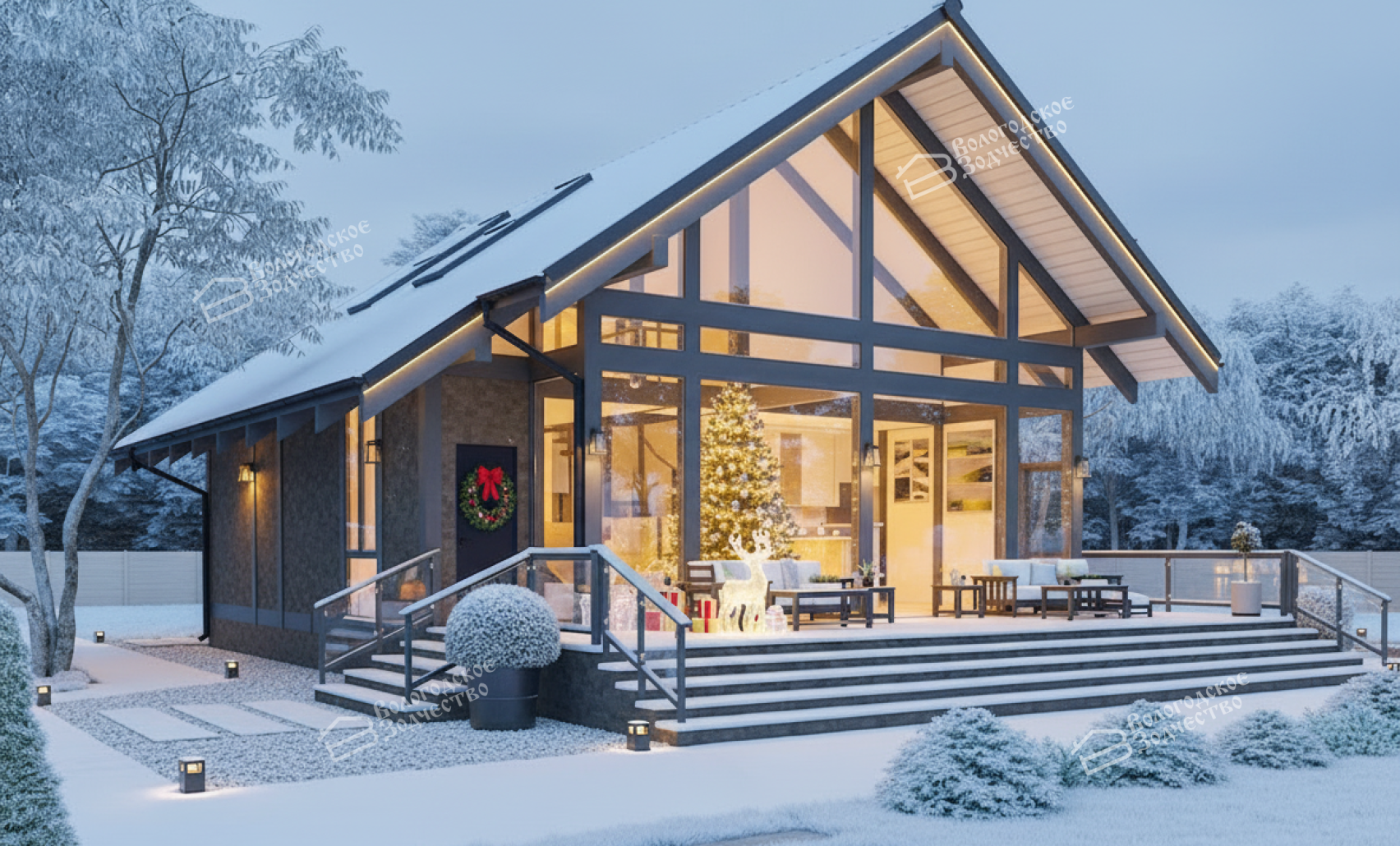 Дом из бруса Фахверк VZ-551 