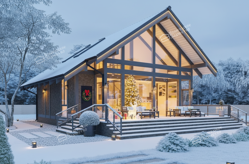 Дом из бруса Фахверк VZ-551 