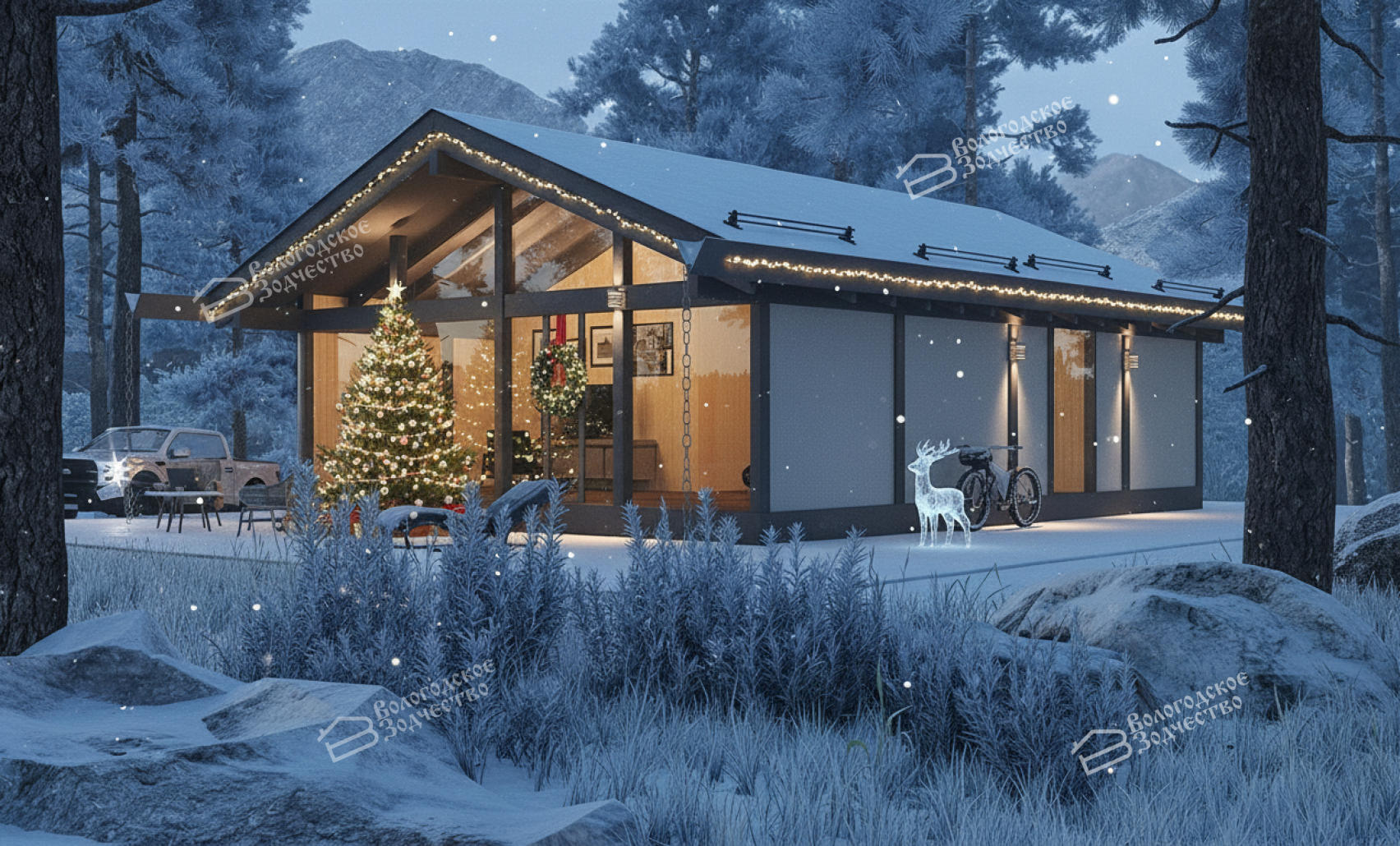 Дом из бруса Фахверк VZ-546