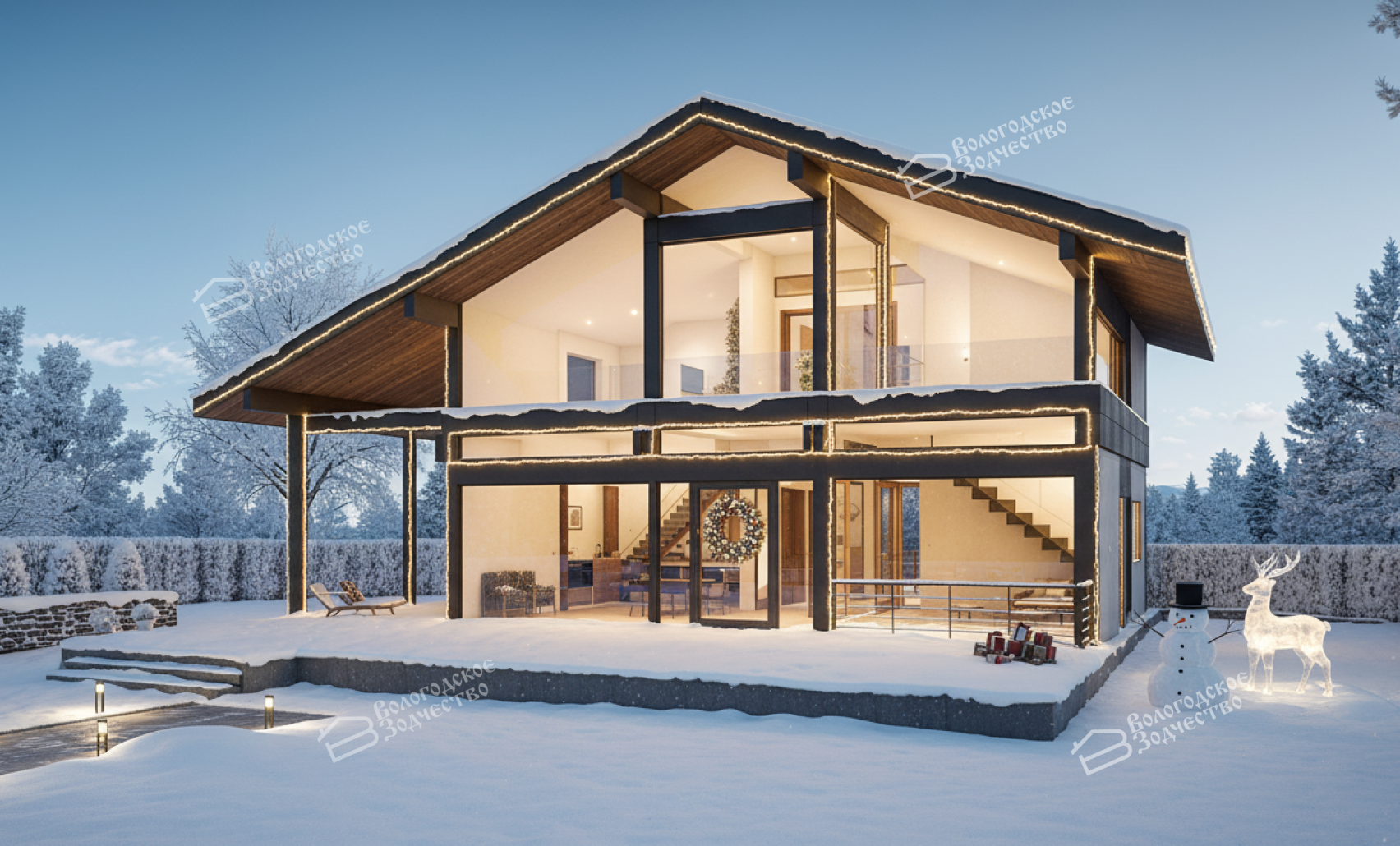 Дом из бруса Фахверк VZ-557