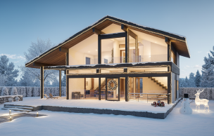 Дом из бруса Фахверк VZ-557