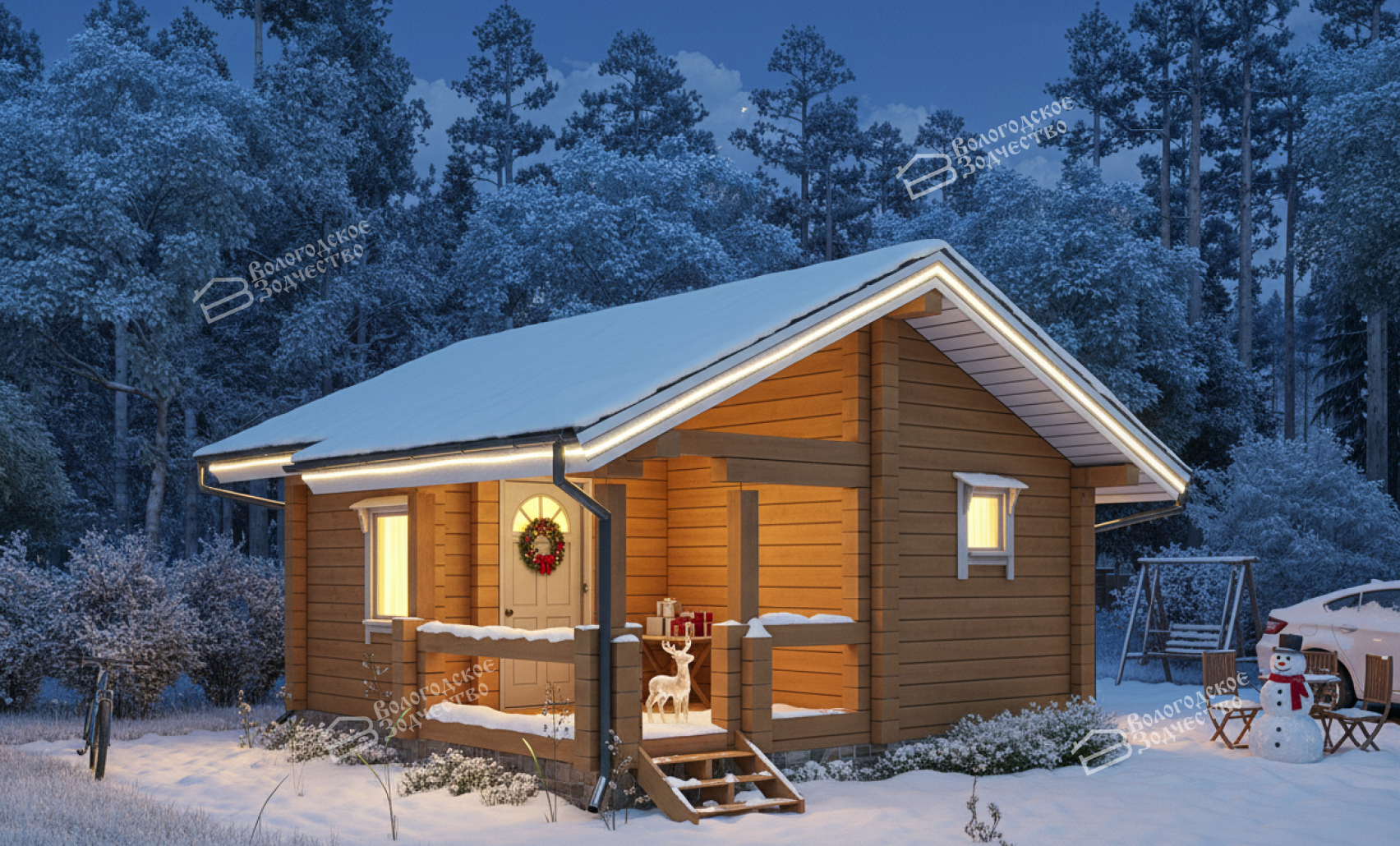 Баня из бруса VZ-605