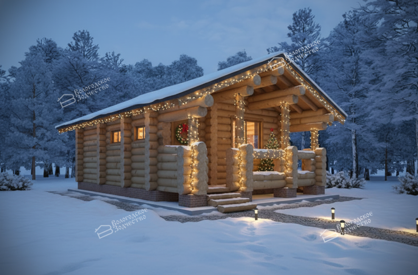 Баня из бревна VZ-613 