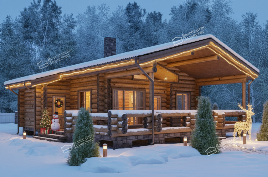 Баня из бревна VZ-614