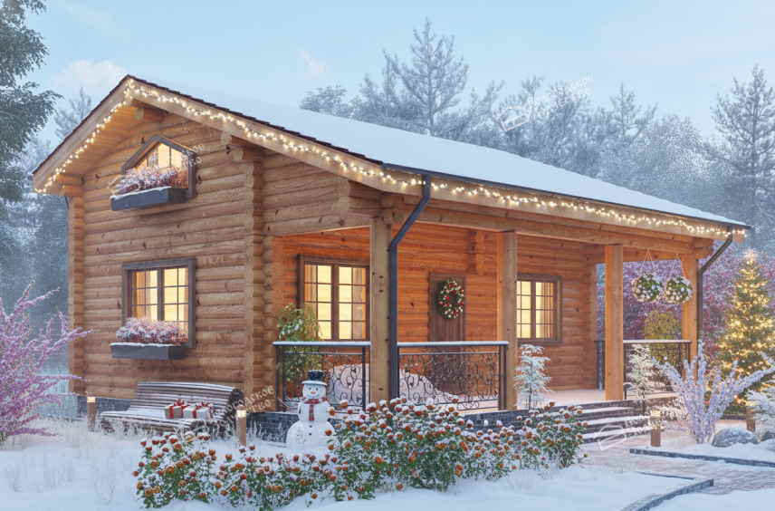 Баня из бревна VZ-615 