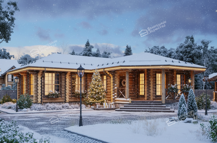 Баня из бревна VZ-616 