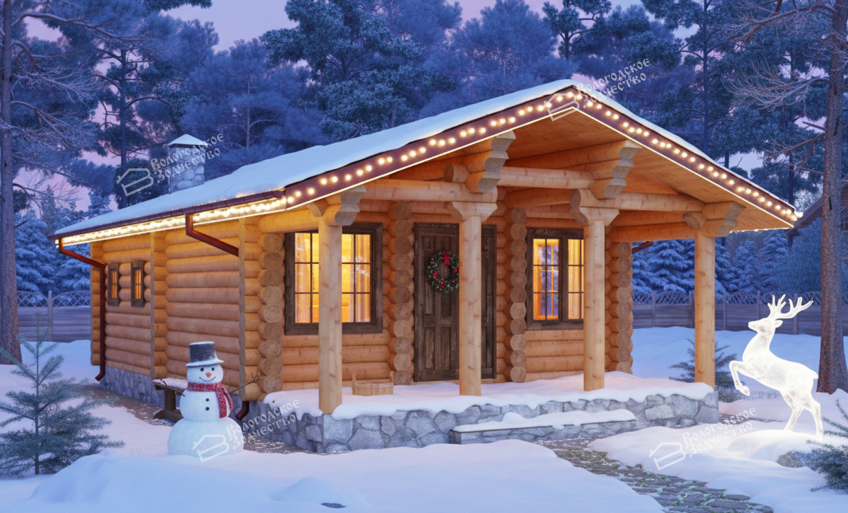 Баня из бревна  VZ-633