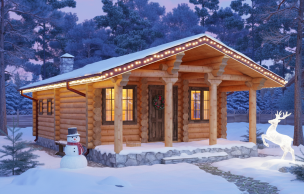 Баня из бревна  VZ-633