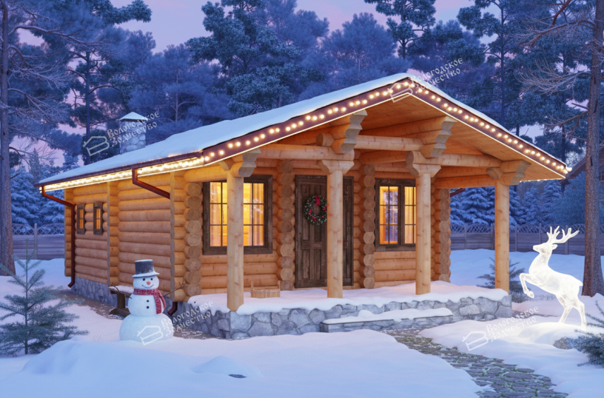 Баня из бревна  VZ-633