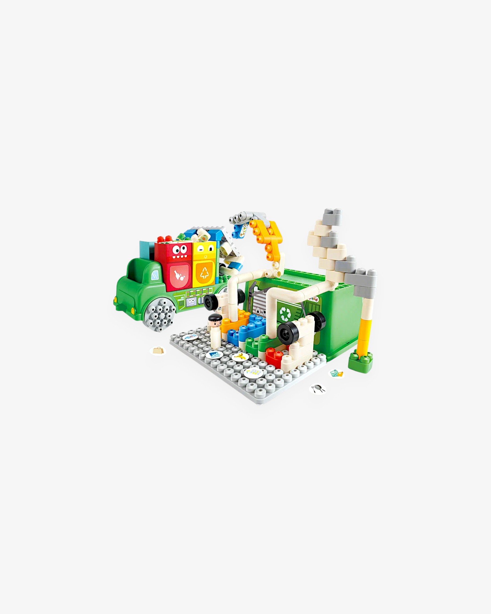 HAPE — Конструктор "Креатив", Грузовик для сортировки мусора, 101 элемент