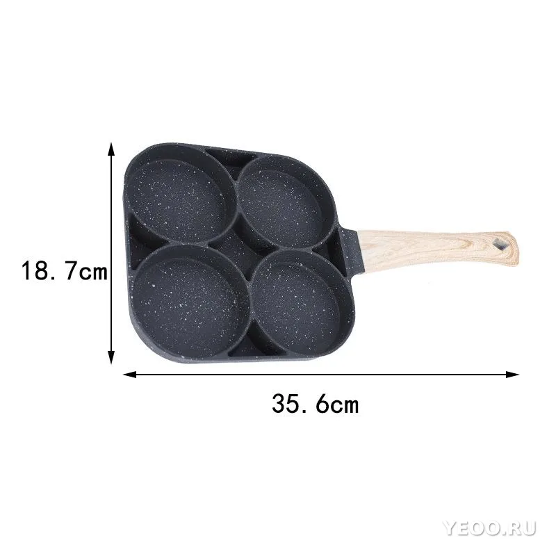 Сковородка для яичницы 4 секции (круглые)