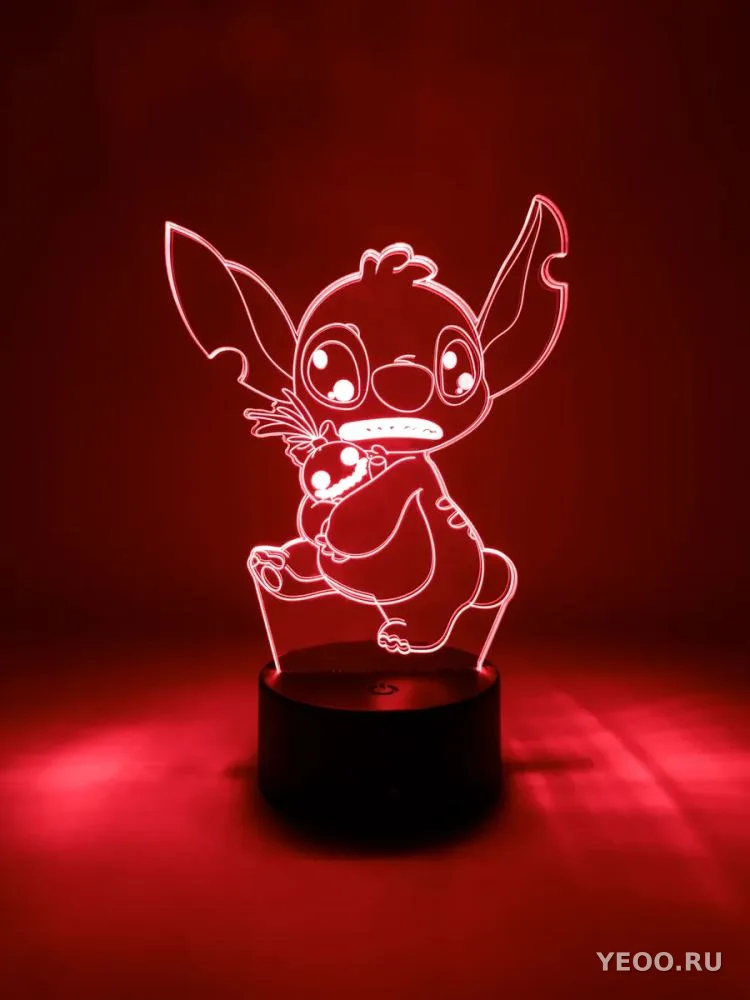 Светильник ночник на подставке стич