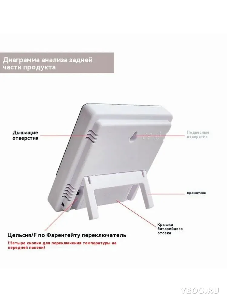 Термометр-гигрометр 5в1