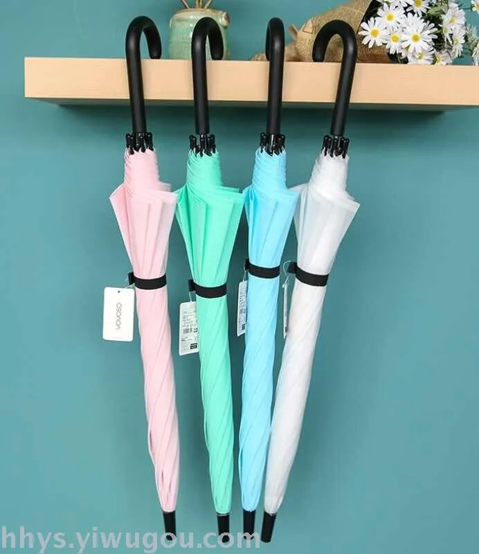 Прозрачный зонт-трость матовый EVA, полуавтоматический, для взрослых