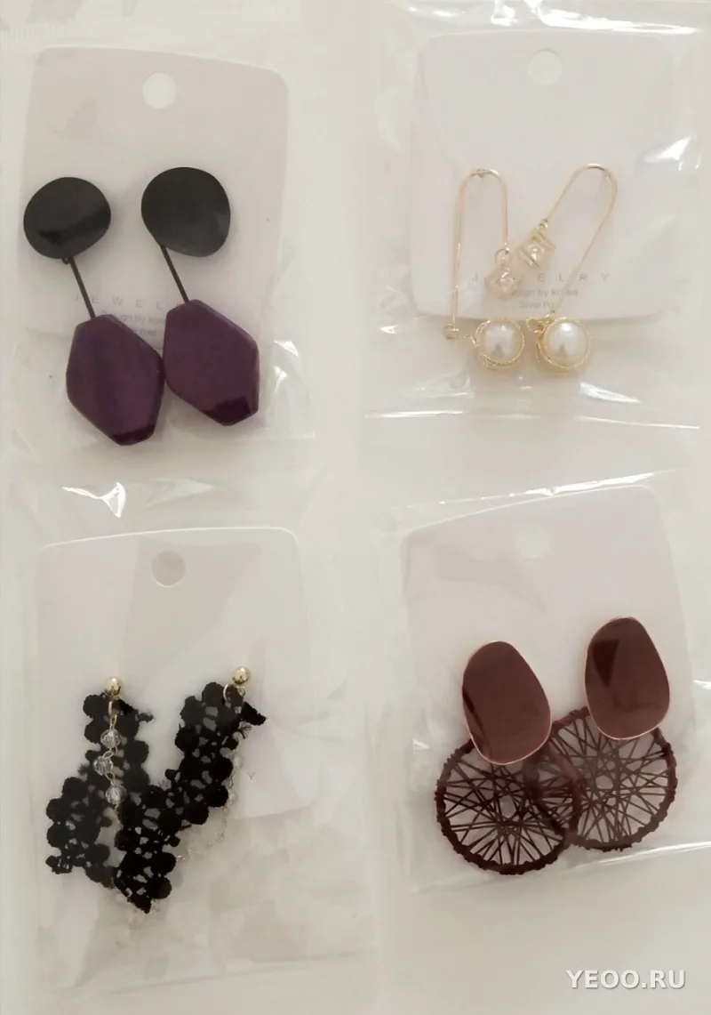 Серьги-гвоздики из серебра 925 пробы с серебряной иглой, 1 пара