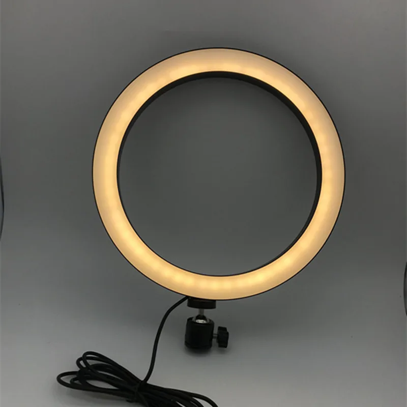 Кольцевая LED-лампа 26 см для стрима и макияжа с напольным штативом