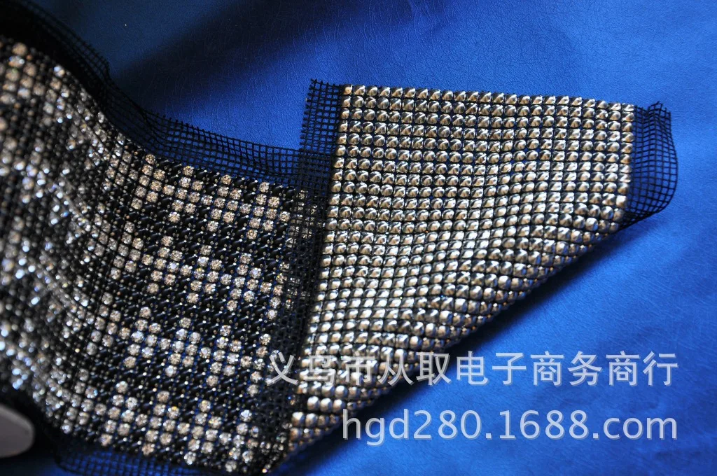 Плотная сетка со стеклянными стразами для декора одежды и аксессуаров, DIY