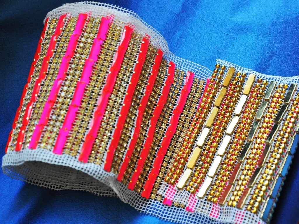 Плотная сетка со стеклянными стразами для декора одежды и аксессуаров, DIY