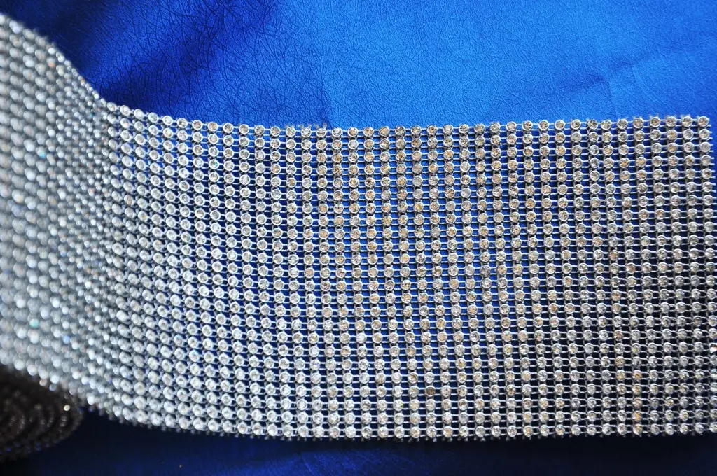 Плотная сетка со стеклянными стразами для декора одежды и аксессуаров, DIY