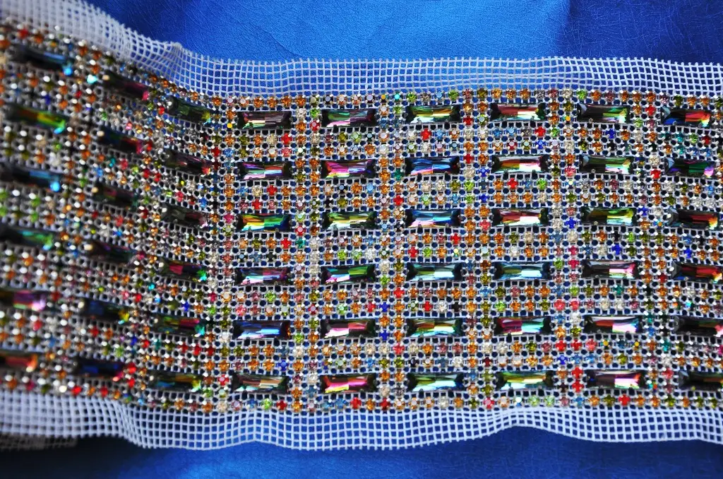 Плотная сетка со стеклянными стразами для декора одежды и аксессуаров, DIY