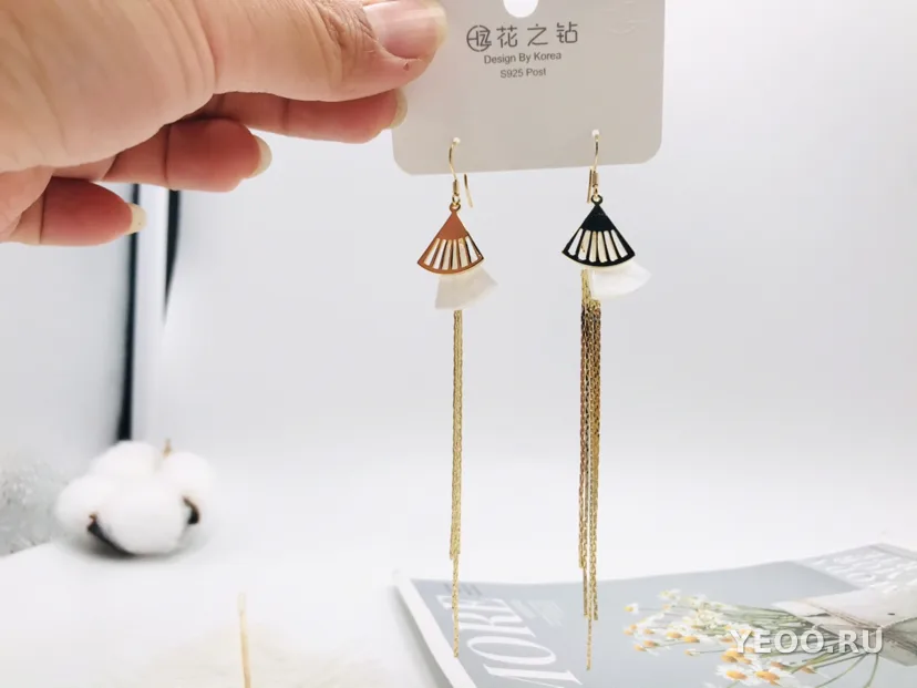 Серьги-гвоздики из серебра 925 пробы с гипоаллергенными иглами